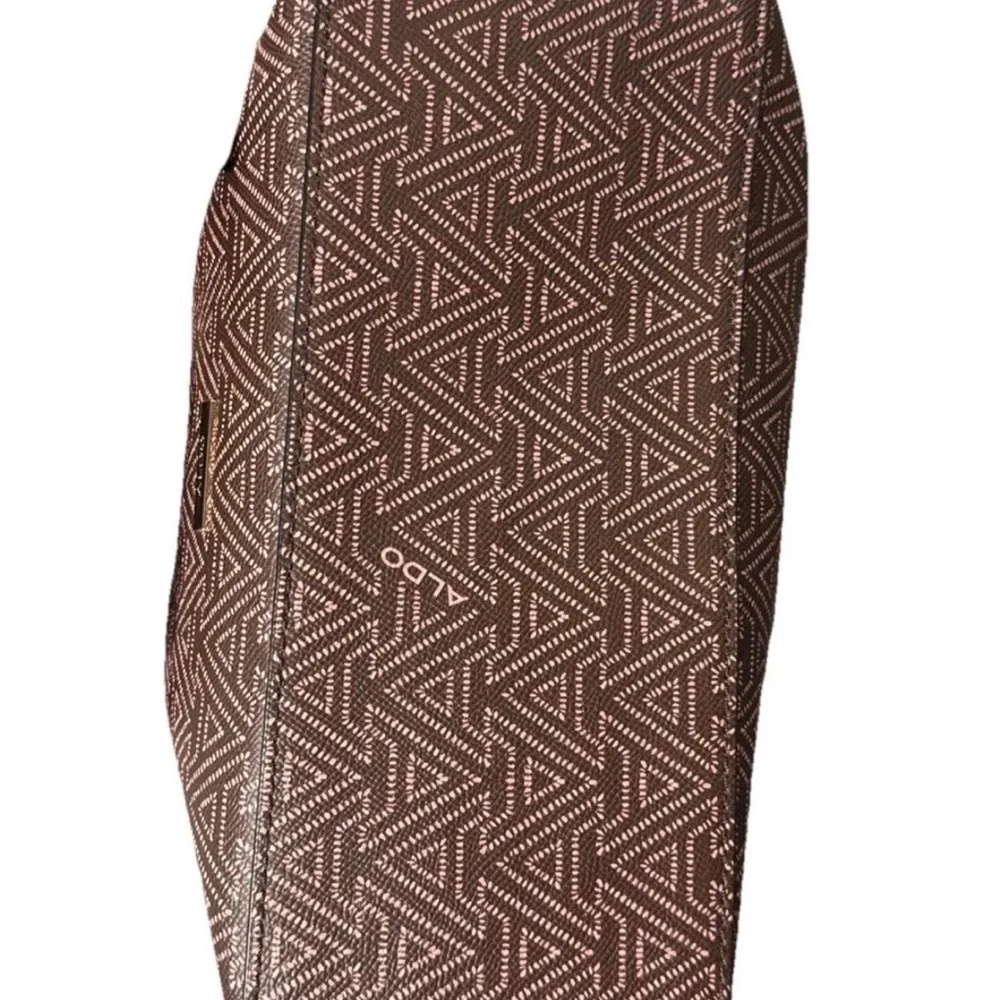 ALDO Crossbody Signature Galilini Pink & Brown Dome Satchel Handbag Purse Scarf - Picture 10 of 16